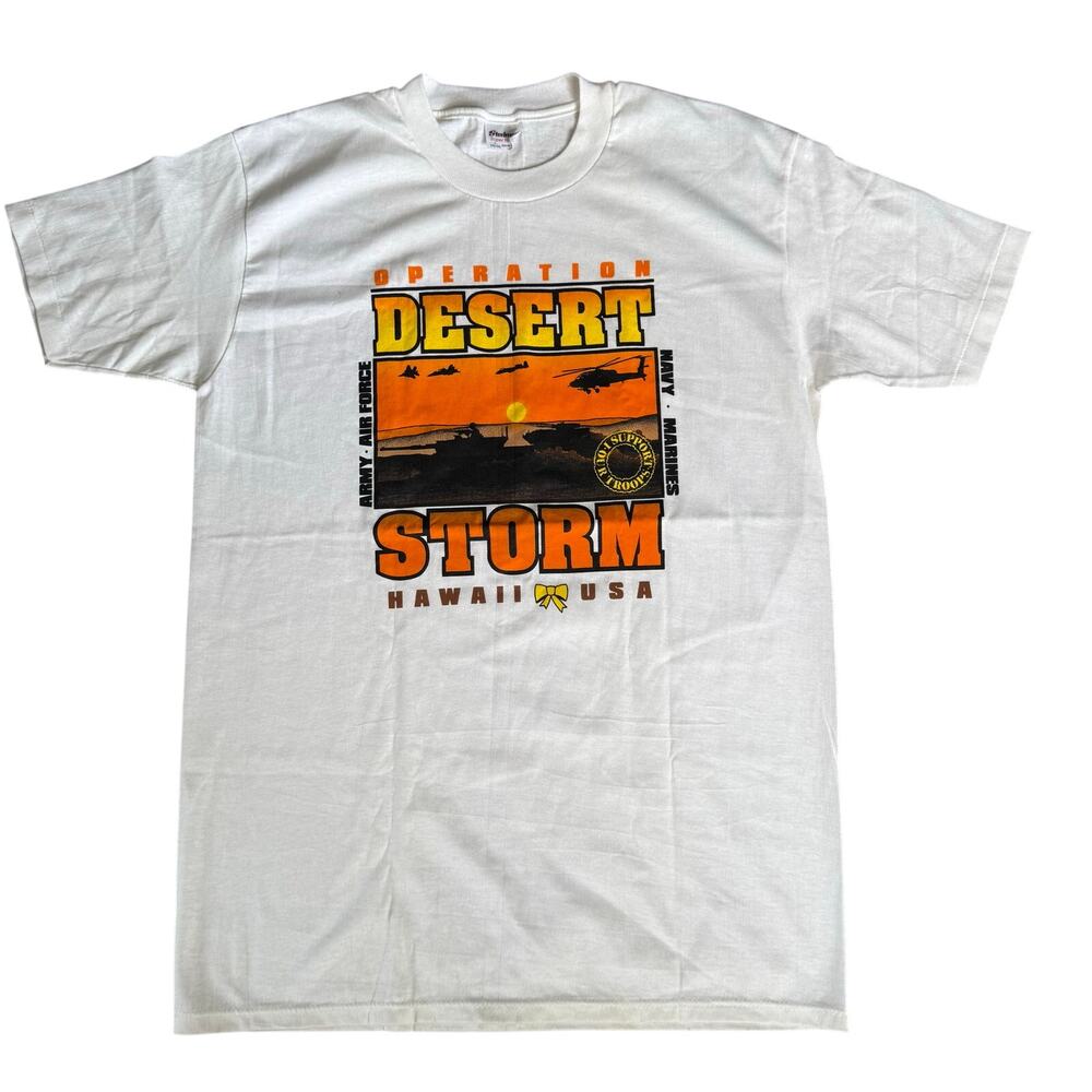VTG Stedman Operation Desert Storm Hawaii USA Made Shirt Large Single Stitch‎